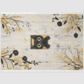 Niedliche schwarze Katze Kätzchen Verstecken von P Seidenpapier (Vorderseite)