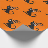 Niedliche Schwarze Katze Kids Halloween-Geschenk Geschenkpapier (Ecke)