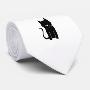 Niedliche schwarze Katze Krawatte