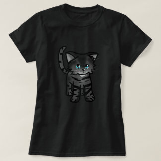 Niedliche schwarze Katze mit blauem Augen T - Shir T-Shirt