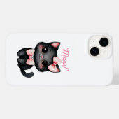 Niedliche Schwarze Katze mit Bow für Halloween-Dek Case-Mate iPhone Hülle (Rückseite (Horizontal))