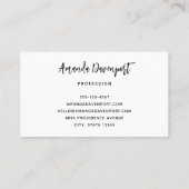 Niedliche schwarze Katze mit Hexenhut Visitenkarte (Rückseite)