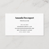 Niedliche schwarze Katze mit Hexenhut Visitenkarte (Rückseite)