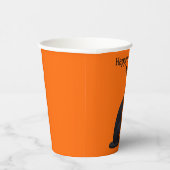 Niedliche Schwarze Katze Pappbecher (Rechts)