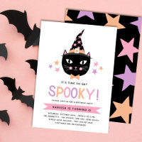 Niedliche Schwarze Katze Pastel Halloween Geburtst