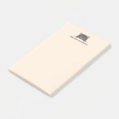 Niedliche Schwarze Katze Peeking über dem Individu Post-it Klebezettel (angewinkelt)