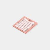 Niedliche schwarze Katze Personalisiert Post-it-Hi Post-it Klebezettel (angewinkelt)