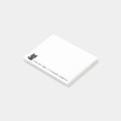 Niedliche Schwarze Katze - personalisierte Notizen (angewinkelt)