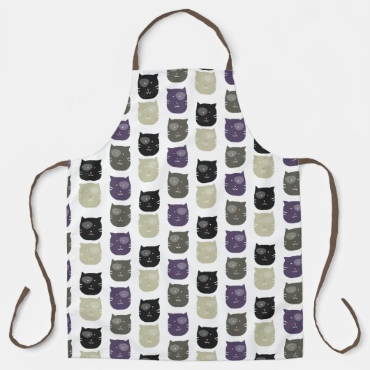 Niedliche schwarze Katze Schürze (Vorderseite)