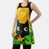 Niedliche Schwarze Katze Schürze für Katzen Liebha (InSitu)