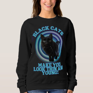 Niedliche Schwarze Katze Sweatshirt