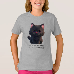 Niedliche schwarze Katze T-Shirt