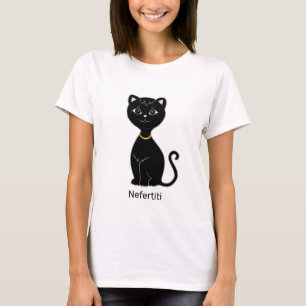 Niedliche Schwarze Katze T-Shirt