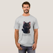 Niedliche schwarze Katze T-Shirt (Vorne ganz)