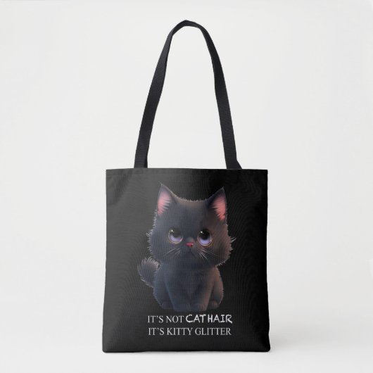 Niedliche schwarze Katze Tasche (Vorderseite)