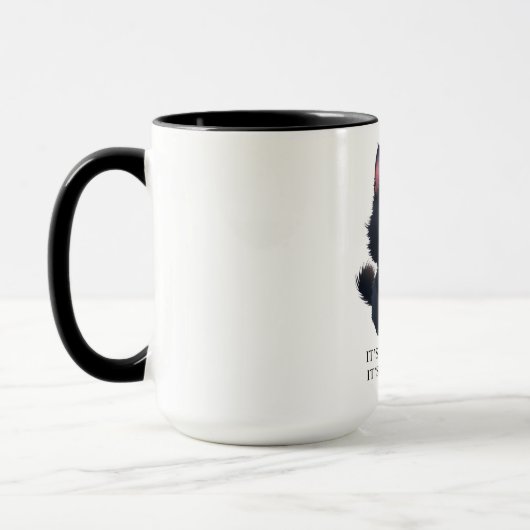 Niedliche schwarze Katze Tasse (Links)