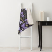 Niedliche schwarze Katze und Bow nahtloses Hallowe Sherpadecke (Beispiel)