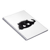 Niedliche Schwarze Katze zeichnend Notizblock (Rechte Seite)