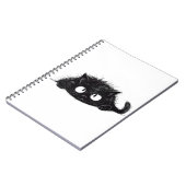 Niedliche Schwarze Katze zeichnend Notizblock (Linke Seite)