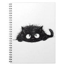 Niedliche Schwarze Katze zeichnend