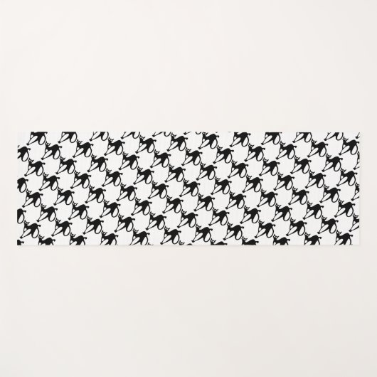 Niedliche Schwarze Katzen Halloween-Muster | Yogam Yogamatte (Vorderseite (Horizontal))