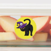 Niedliche Schwarze Katzen Hexen Hats Stickers Set Etiketten (Befestigt)