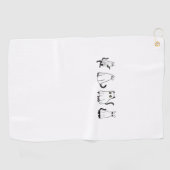 Niedliche Schwarze Katzen in GastKostümen Frauen u Golfhandtuch (Horizontal)