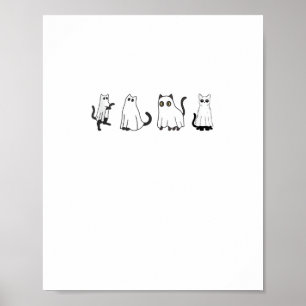 Niedliche Schwarze Katzen in GastKostümen Frauen u Poster