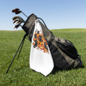 Niedliche schwarze Katzen in Kürbiskins Halloween  Golfhandtuch (Gras)