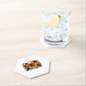 Niedliche schwarze Katzen in Kürbiskins Halloween  Untersetzer (Vor Ort)