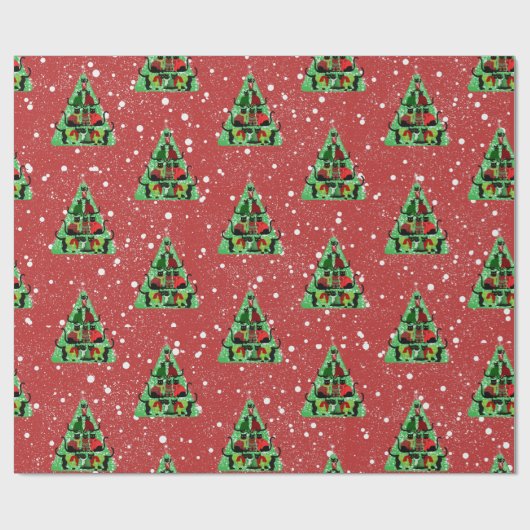 Niedliche Schwarze Katzen in Sweaters Weihnachtsba Geschenkpapier (Flach)