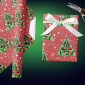 Niedliche Schwarze Katzen in Sweaters Weihnachtsba Geschenkpapier