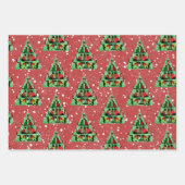 Niedliche Schwarze Katzen in Sweaters Weihnachtsba Geschenkpapier Set (Vorderseite 2)