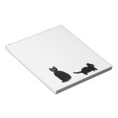 Niedliche Schwarze Katzen Kunst Notizblock (angewinkelt)