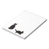 Niedliche Schwarze Katzen Kunst Notizblock (Rotiert)