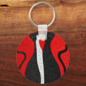 Niedliche schwarze Katzen Schlüsselanhänger (Rückseite)