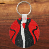 Niedliche schwarze Katzen Schlüsselanhänger (Vorderseite)