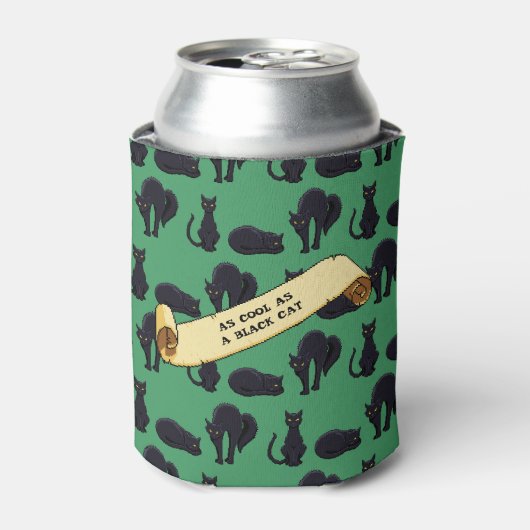 Niedliche schwarze Katzen, so Cool wie ein schwarz Dosenkühler (Kanne Vorderseite)