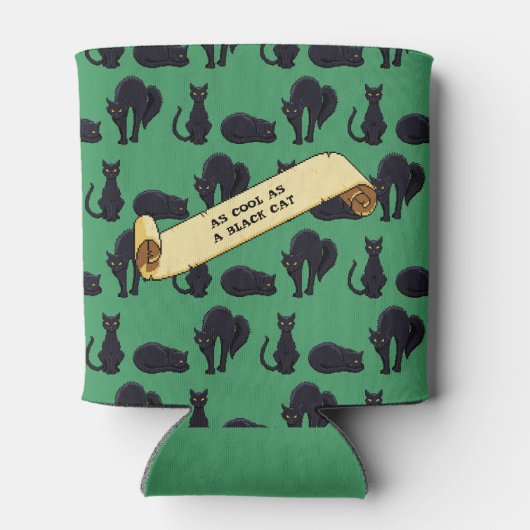 Niedliche schwarze Katzen, so Cool wie ein schwarz Dosenkühler (Rückseite)
