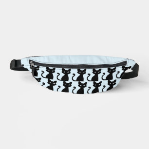 NIEDLICHE SCHWARZE KATZFANTASTE BAUCHTASCHE