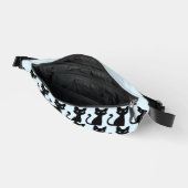 NIEDLICHE SCHWARZE KATZFANTASTE BAUCHTASCHE (Offen)