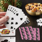 NIEDLICHE SCHWARZE KATZPINKKARTEN SPIELKARTEN (In Situ)