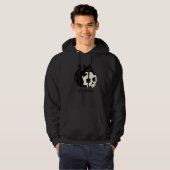 Niedliche schwarze Kitte mit schwarzer Katzenmatte Hoodie (Vorne ganz)