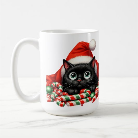 NIEDLICHE SCHWARZE KITTEN KANDY CANDY CANDY CANES  KAFFEETASSE (Links)