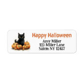 Niedliche Schwarze Kitten mit Jack-O-Lanterns Hall (Vorne)