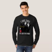 Niedliche schwarze Kitty-Hexe mit Geistern schwarz T-Shirt (Vorne ganz)