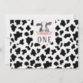 Niedliche Schwarze Kuh Print Foto Heilige Kuh 1. G Einladung (Rückseite)