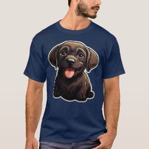 Niedliche Schwarze Labrador Hunde Schokolade Labor T-Shirt