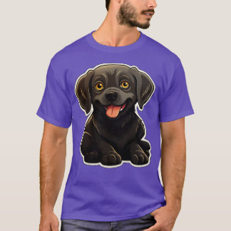 Niedliche schwarze Labrador Hunde Schokolade Labra T-Shirt