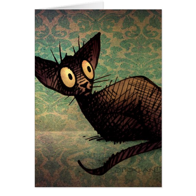 Niedliche schwarze orientalische Katze (Vorne)